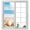 thumbnail image 2 of Beach Coastal Window Privacy Film, Summer Nautical Seaside Starfish Shell Static Cling UV Sun Blocking Tint Film Heat Control Windows Films for Bedroom Bathroom, Window Stickers 29.5"x78.7", 2 of 8