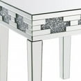 thumbnail image 2 of End Table with Mirror Panel Framing and Faux Diamonds Silver, 2 of 5