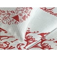 thumbnail image 4 of Ambesonne Christmas Quilted Bedspread Set 3 Pcs, Vintage Style Ribbon, King Size, Red, 4 of 5