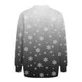 thumbnail image 5 of Futezty Merry Christmas Sweartshirt for Women Xmas Buffalo Plaid Tree Tops Color Block Snowflake Print Long Sleeve Shirt, 5 of 6