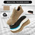 thumbnail image 4 of MeMoride Steel Toe Shoes for Men Slip Resistant Safety Work Sneakers Comfortable Breathable for Industrial Construction, 4 of 7