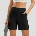 thumbnail image 5 of Bovemsi Women's Tummy Control Biker Shorts Wide Leg Yoga High Waisted Stretch Summer Gym Athletic Workout Long With Pockets Workout Athletic Leggings, 5 of 9