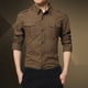 thumbnail image 5 of Ceisia Men's Winter Gift Casual Fashion Checkered Patchwork Long-Sleeve Button-Up Turndown Collar Outwear Jacket - Soft Breat hable Polyester Top, 5 of 7