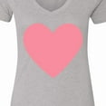 thumbnail image 4 of Inktastic Pink Valentine's Day Heart Women's V-Neck T-Shirt, 4 of 5