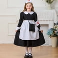thumbnail image 2 of XXWXYD Girls 𝖢arnival Par𝗍y Nurse Costum𝖾 Long Sleeve Maxi Dress with Nurse Headwear Apron Armband Caregiver Role Play Outfit Halloween Celebration Wear Kids Toddler, 2 of 9