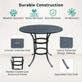 thumbnail image 2 of 42 Inch Metal Outdoor Patio Round Top Bar Table, Dark Bronze - Saltoro Sherpi, 2 of 7