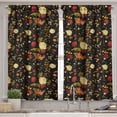 thumbnail image 2 of Ambesonne Dark Floral Valance & Curtain, Flowers Victorian Art, 55"x45", Burgundy and Pale Coffee, 2 of 7
