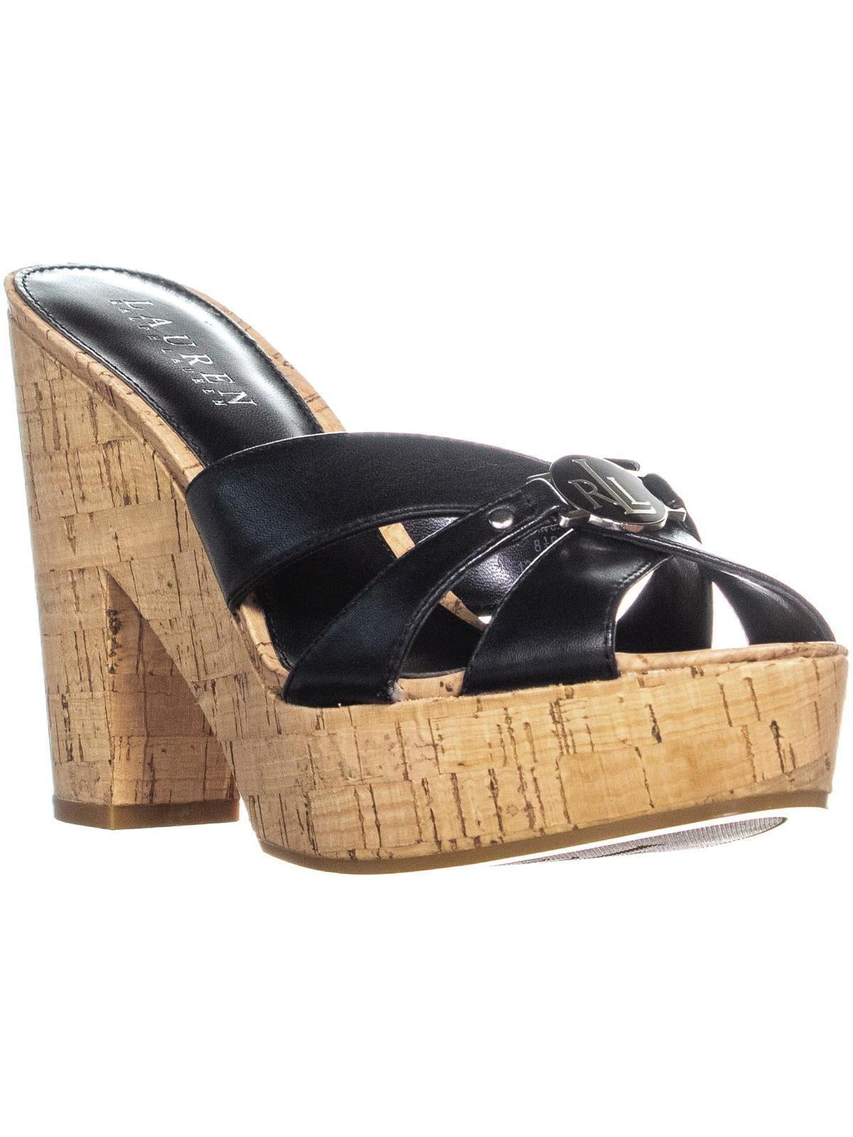 Lauren Ralph Lauren - Womens Lauren Ralph Lauren Heidi Sandals, Black - Walmart.com - Walmart.com