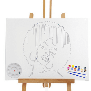Pre Drawn Canvas for Painting for Kids Adults Paint – 12 Pcs Acrylic  Painting Kit, 4 Canvases 8x10 inches, 3 Pre Drawn Canvas 1 Blank Canva,1  Wood Easel, 6 Brushes, Palette, Color Mixing Chart : : Home