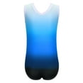 thumbnail image 2 of BAOHULU Girls Diamond Gymnastics Leotard Sleeveless Gradient Blue Ballet Dancewear, 2 of 5