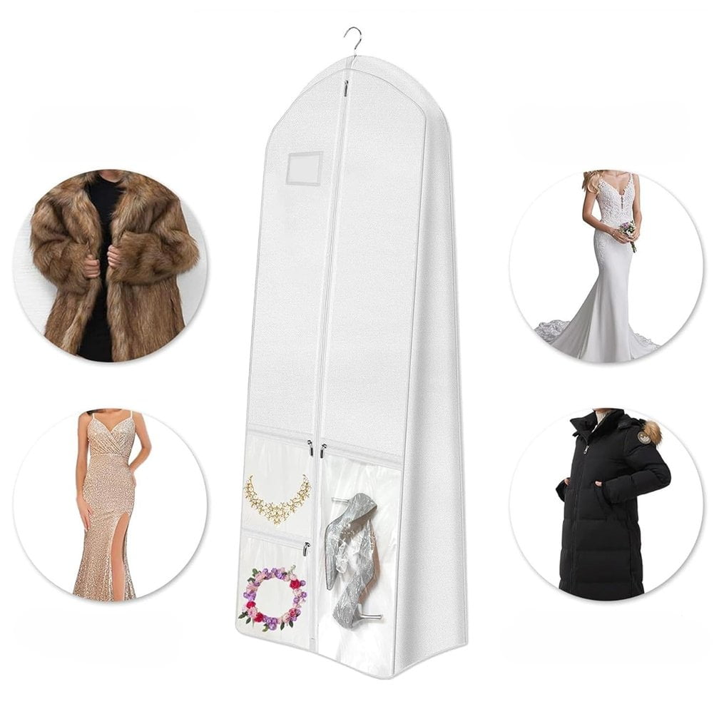 Wedding Dress Dust Bag, Hanging Garment Bags, Non-woven Suit Tube Dress Storage Bag, Clothes Covers Protector Bags Dust-proof