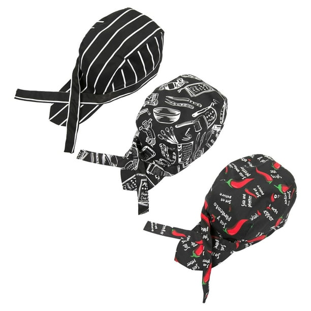 3 Uds Sombrero Sombreros para Mujer Sombrero Sombrero de Camarero Comodidad Moda en La Cabeza Gorras Salvador Gorro De Cocinero