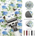 Blue White Hydrangea Washable Area Rugs 4'x6', Floral Botanical ...