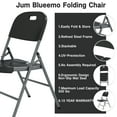 thumbnail image 4 of GVQ Portable Plastic Folding Chair for Party Wedding Camping Picnic,Outdoor and Indoor, Black 20 Packs, 4 of 6
