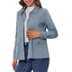 thumbnail image 1 of Chaquetas utilitarias para mujeres INSPIRE CHIC con cintura ajustable, bolsillos con solapa, chaquetas con cremallera y botón, gris azul S, 1 of 6