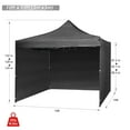 thumbnail image 2 of Texinpress 10x10 ft Ez Pop up Commercial Canopy Tent with Sidewalls, Black, 2 of 6