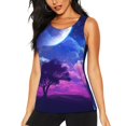 thumbnail image 1 of Balery Dreamy Colorful Starry Sky Camiseta sin mangas estampada ligera para mujer, tops de entrenamiento sin mangas, camisetas de yoga transpirables de secado rápido.-XX-Large, 1 of 7