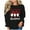 Black, variant on jsaierl Womens Christmas Sweatshirts Long Sleeve Gnomes Pattern Top Round Neck Sweatshirt Plus Size Pullover Christmas Gifts for Women