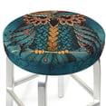 thumbnail image 3 of Balery Owl In Blue Fundas de asiento para taburete de bar redondo de tela de terciopelo ajustables que protegen de arañazos y manchas para sillas de 14 a 17 pulgadas.-13 inch, 3 of 7