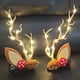 thumbnail image 3 of 2 piezas de pasadores navideños de Año Nuevo con pasadores ligeros para niños, lazo, ciervo, Papá Noel, sombreros navideños para niños, accesorios para el cabello para niños, 3 of 4