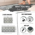 thumbnail image 3 of Paco Printed Kitchen Mat - Blue & Gray Tile Design - 32" x 20"- Stylish & Durable - Ideal for Homeowners & Renters - Non Slip & Comfort Floor Mat, 3 of 5