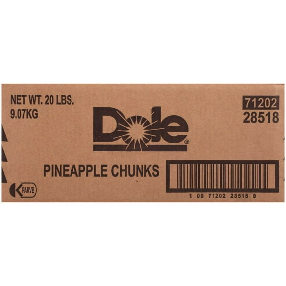 Dole Individual Quick Frozen Chunk Pineapple, 20 Pound - 1 each.
