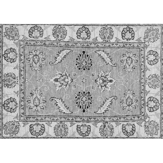 Ahgly Company Indoor Rectangle Abstract Gray Modern Area Rugs, 2' x 4'