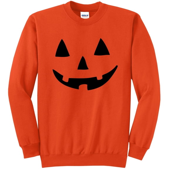 Jack O' Lantern Pumpkin Halloween Costume Crewneck Sweatshirt Orange S