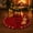 Red B, variant on Mini Knitted Christmas Tree Skirt, Small Red Xmas Tree Mat, Soft Polyester Tabletop Base Mat for Desktop Holiday Decor for Home Fireplace Mantel Ornament Small Desktop Tree