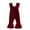Wine, variant on Pull-On Sweatpants Toddler Baby Kids Girls Solid Color Ruffles Overalls Trousers Flared Length New Girls' Overalls Pinks 18-24 Months