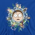 thumbnail image 2 of Rick and Morty Multiple Morty Unisex Adult Pull-Over Hoodie, Royal, Small, 2 of 5