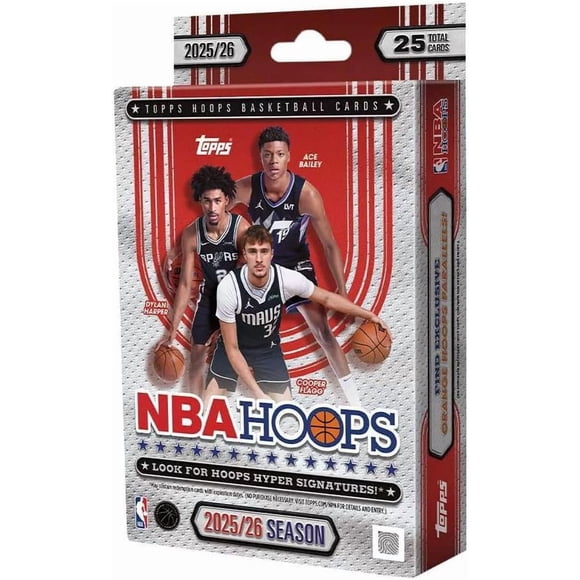 2025-26 Topps NBA Hoops Basketball Trading Card Hanger Box