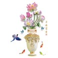 thumbnail image 1 of Pegatina de pared,Estilo chino de la decoración de la pared Pegatina DIY Obra de arte,Vinilos Decorativos Flor Mural Creativo Elegante,Art Decal Porch Wallpaper Sala de estar Estilo A, 1 of 9