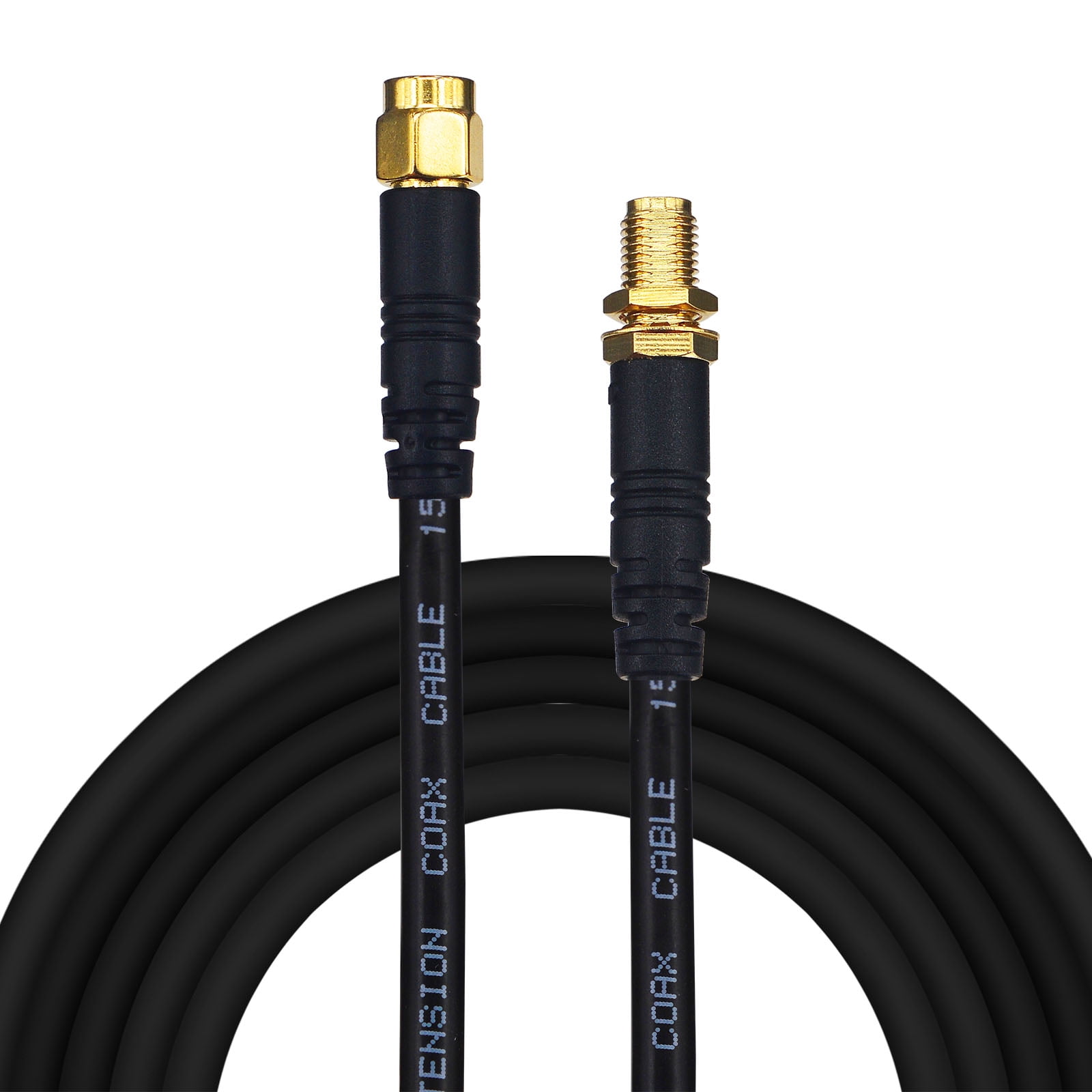 RG58 LOW LOSS COAX RF CABLE UHF SO239 FEMALE TO SMA or RP-SMA M/F STRAIGHT 4-20' 
