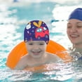thumbnail image 4 of Swimming Cap for Children Comfortable Cartoon Printed Cloth Swim Cap for Boys and Girls Easy Wear Swim Accessory, 4 of 6