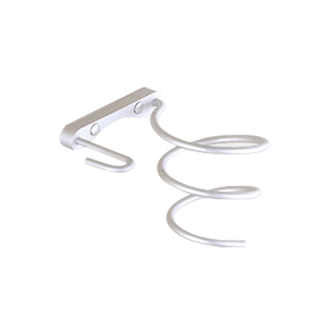 Soporte de secador de pelo de estilo primaveral de montaje en pared de aluminio Organizador de almacenamiento de secador de pelo en rack Inevent JJ5774-03