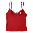 thumbnail image 4 of Fashion Lace Trim Layered Camisole With Bow Detail Contrast Spaghetti Strap Two Piece Tank Top 3d Print Tops for Women 80s Tops for Women, 4 of 6