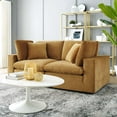 thumbnail image 3 of Modway Commix Down Filled Overstuffed Performance Velvet Loveseat in Cognac, 3 of 9