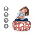 thumbnail image 2 of Botanical Storage Toy Bag Chair, Blueberry Branches Summer Fruits Garden Floral Fresh Yummy Graphic Design, Stuffed Animal Organizer Washable Bag, Large Size, Coral Salmon White, by Ambesonne, 2 of 3