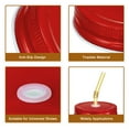 thumbnail image 4 of Uxcell 8 Pack 70mm Tinplate Mason Jar Lids Regular Mouth with Straw Hole, Red, 4 of 6
