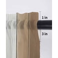 thumbnail image 6 of Aqua Brown Ombre Tier Curtains 45 Inch Length, Sheer Curtains for Bedroom Living Room Window Vintage Country Wooden Rod Pocket Voile Drapes Kitchen Curtains Small Half Window 27.5"x45" 2 Panels, 6 of 6