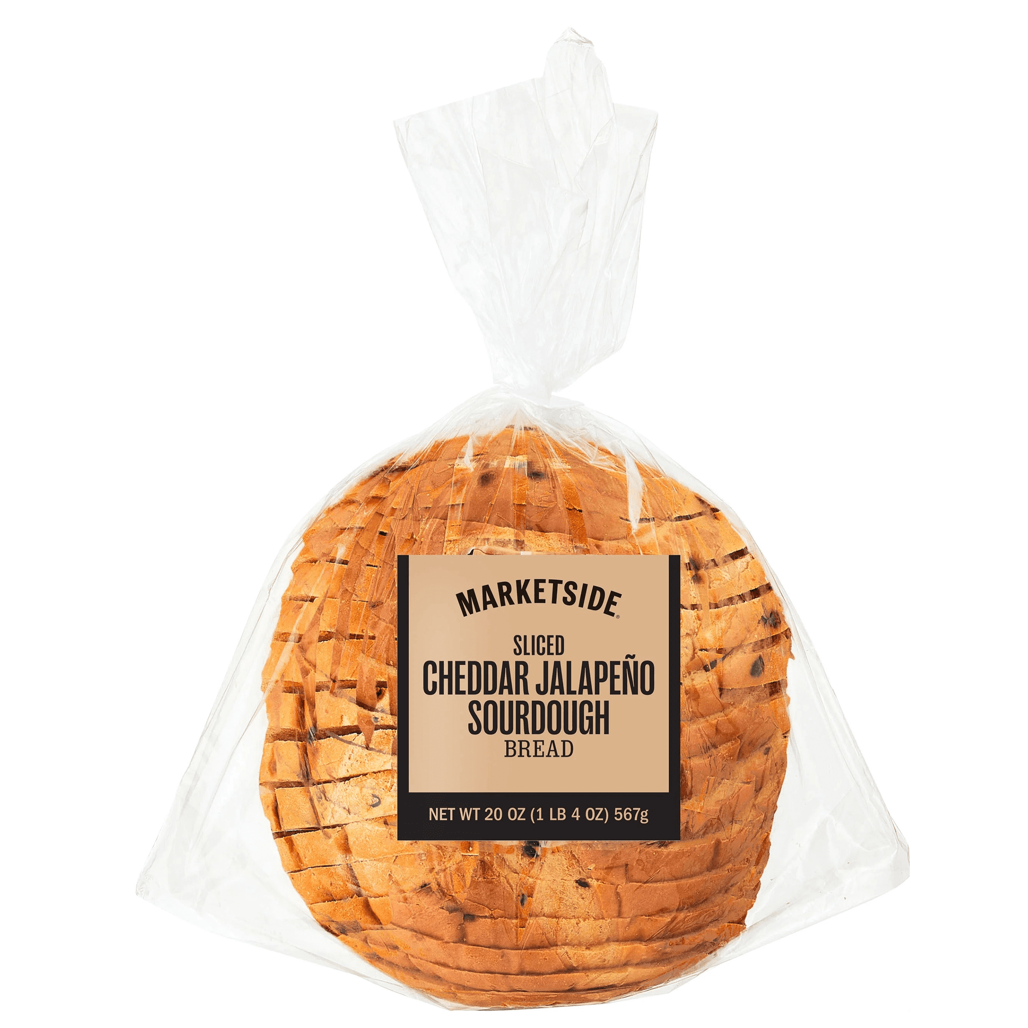 Marketside Fresh Sliced Cheddar Jalapeno Sourdough Bread Loaf, 20 oz Loaf