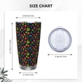 thumbnail image 4 of Lsque Berries Pattern 20oz Car Cup with Lid and Straw, Insulated Coffee Cup with Straw Topper, Spill Proof Travel Coffee Mug, Stainless Steel Tumble-Straw Three-piece Set, 4 of 8