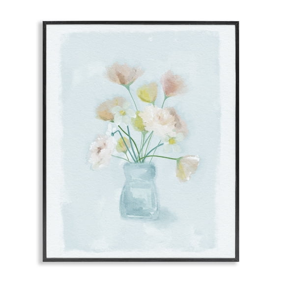 Stupell Industries Pretty Florals in Vase Black Framed Giclee Art, design by Leah Straatsma