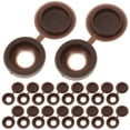 thumbnail image 1 of Shisuyan Cabinet Hole Covers Screw Defect Cover Brown 100Pcs 1.1X0.5X0.1In, 1 of 8