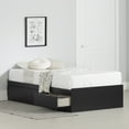 thumbnail image 1 of South Shore Vito Twin Mate's Platform Storage Bed with 3 Drawers, in Pure Black, 1 of 12