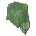 thumbnail image 4 of EYNMVR Womens Sheer Poncho Shrug Lightweight Knit Ruffle Pullover Sweater Top, 4 of 4
