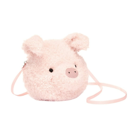 LILELIS Plush Toys Exquisite Toy Pig Head Bag Excellent Choice Come and Collect This Heart Stirring Cute Item Pink 20Cm