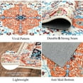 thumbnail image 5 of Findosom 2'x8' Vintage Boho Runner Rug Washable Non-slip Area Rug,Hallway Indoor Farmhouse Bedroom Kitchen Living Room Non Shedding Runner, Contemporary Low Plie Floor Carpet Doormat,Orange, 5 of 9