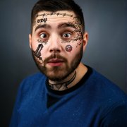Cosplay Rapper-Inspired Temporary Tattoos – 4-Sheet Face Tattoo Stickers for Men, Women and Kids – Hip-Hop Style Fake Tattoos for Cosplay, Halloween, and Parties